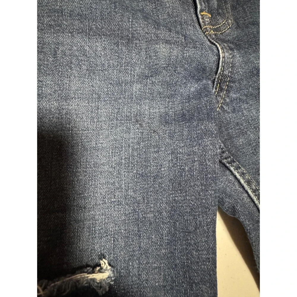Everlane Women's Dark Wash Raw Hem Cropped Jeans Size 28 Minimalist Denim